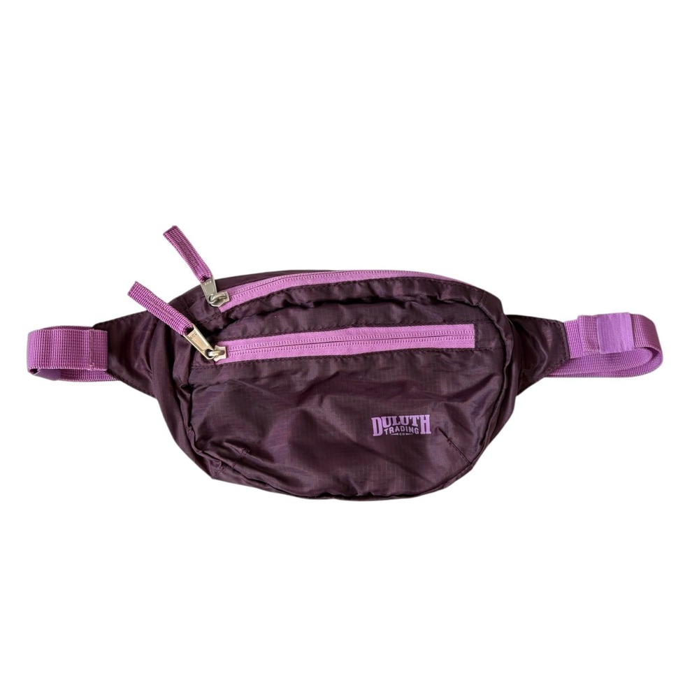 Duluth Trading Co Ripstop Nylon Fanny Pack Waist Bag Plum‎ Purple Lilac
